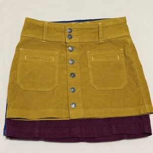 Free People We The Free Mini Skirts Lot of 3 Size 24- 0-4  Corduroy, Denim